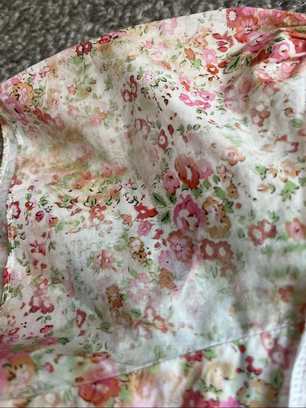 Bonpoint Pink Floral Lace-Trim Dress